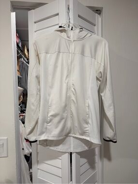 Uniqlo Cream Full-Zip Lightweight Hooded Jacket